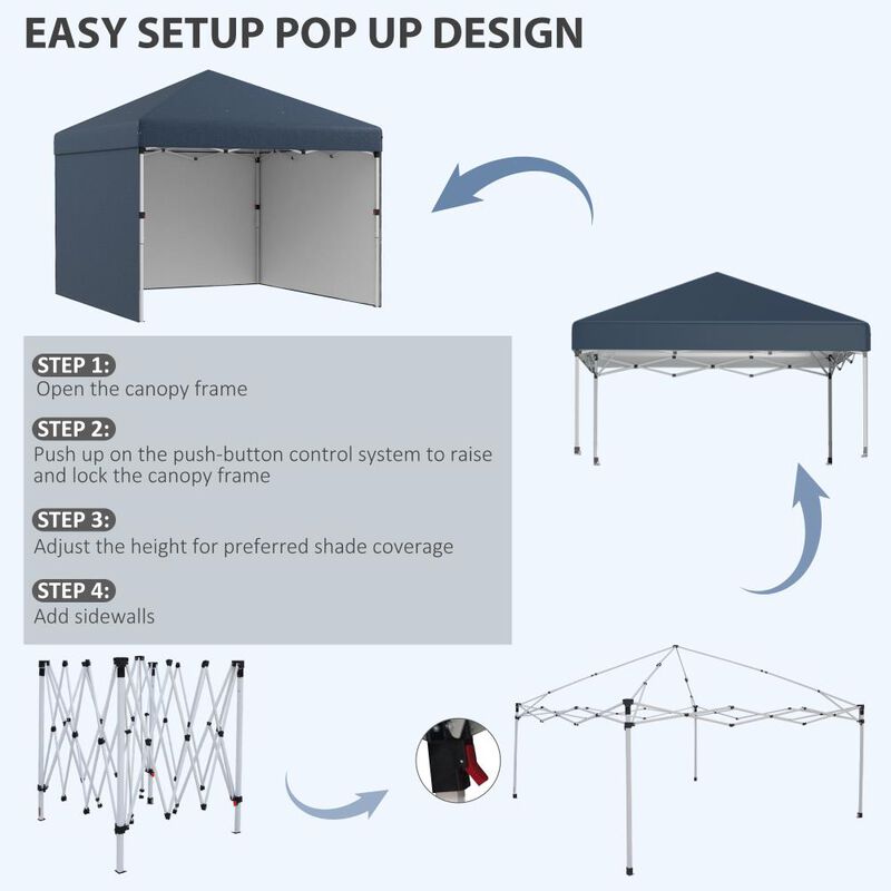 Hivvago Height-Adjustable 10' x 10' Party Tent image number 4