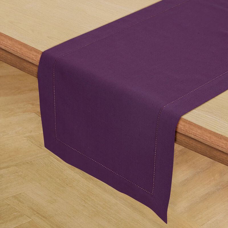 Cotton Linen Table Runner - Cotton Linen Hemstitch image number 1