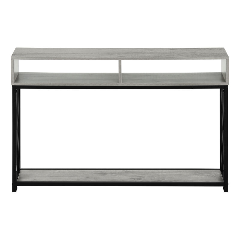Monarch Specialties I 3572 Accent Table, Console, Entryway, Narrow, Sofa, Living Room, Bedroom, Metal, Laminate, Grey, Black, Contemporary, Modern