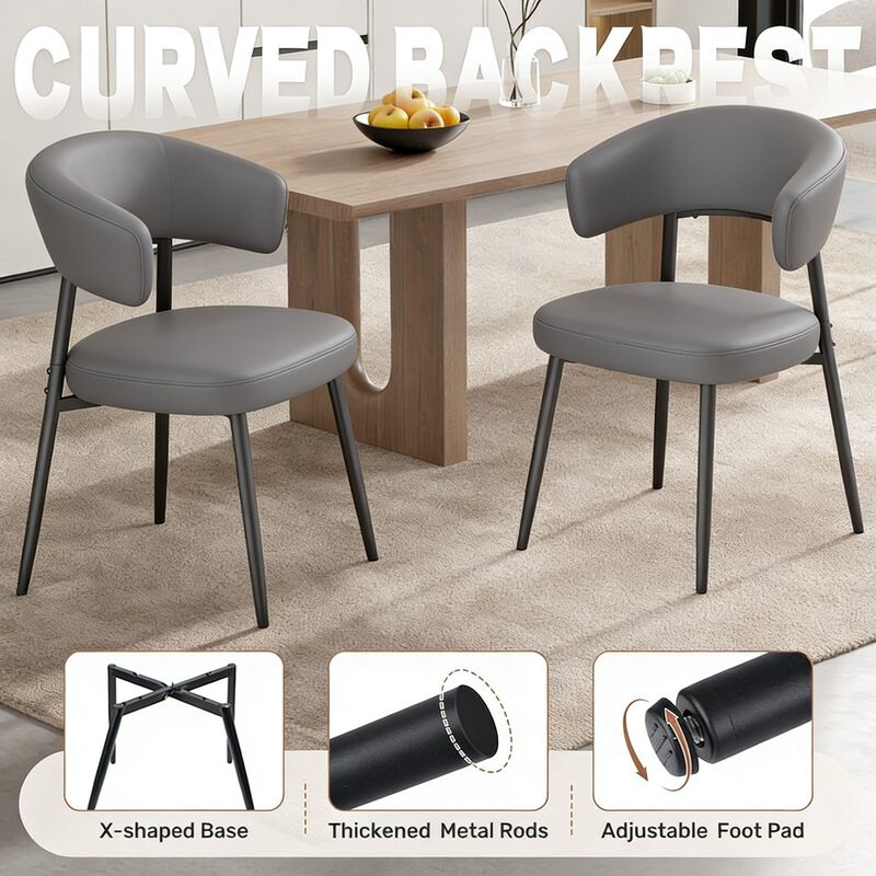 Modern Velvet Dining Chair Set of 4 image number 6