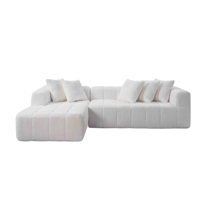 Splalf Modern Minimalist Upholstered Sectional Sofa