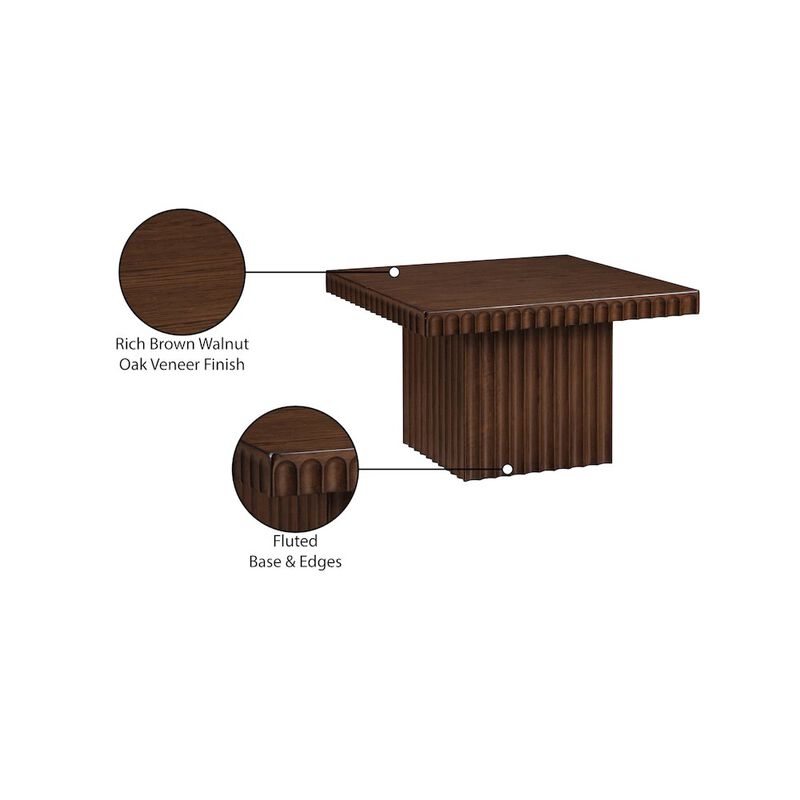 Meridian Furniture Spencer Brown Oak Veneer Coffee Table