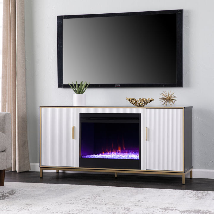 Clif Color Changing Fireplace Console