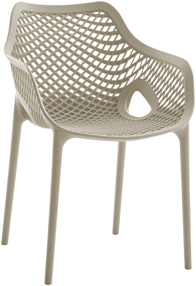 Meridian Furniture Mykonos Taupe Outdoor Patio Dining Chair, Set of 4 image number 0