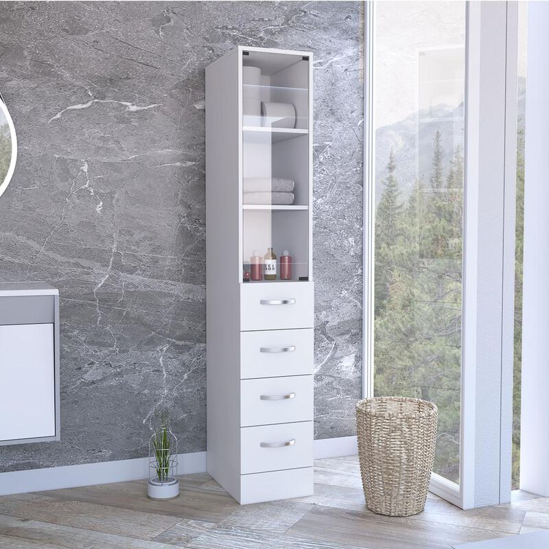Magna Linen Cabinet-White