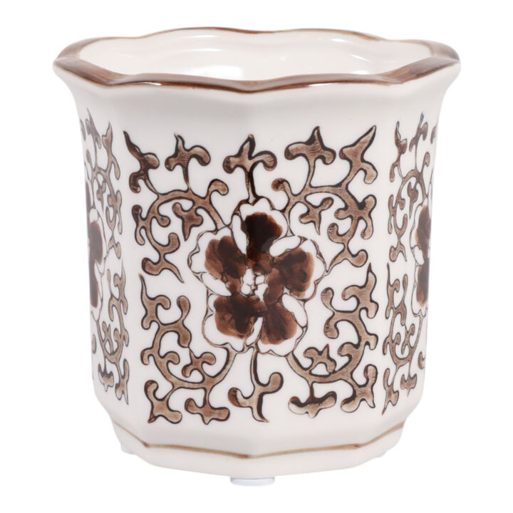 4" Fluted Chinoiserie Candle