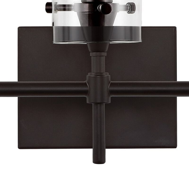 Cato Bohemian Farmhouse Iron/Glass LED Vanity