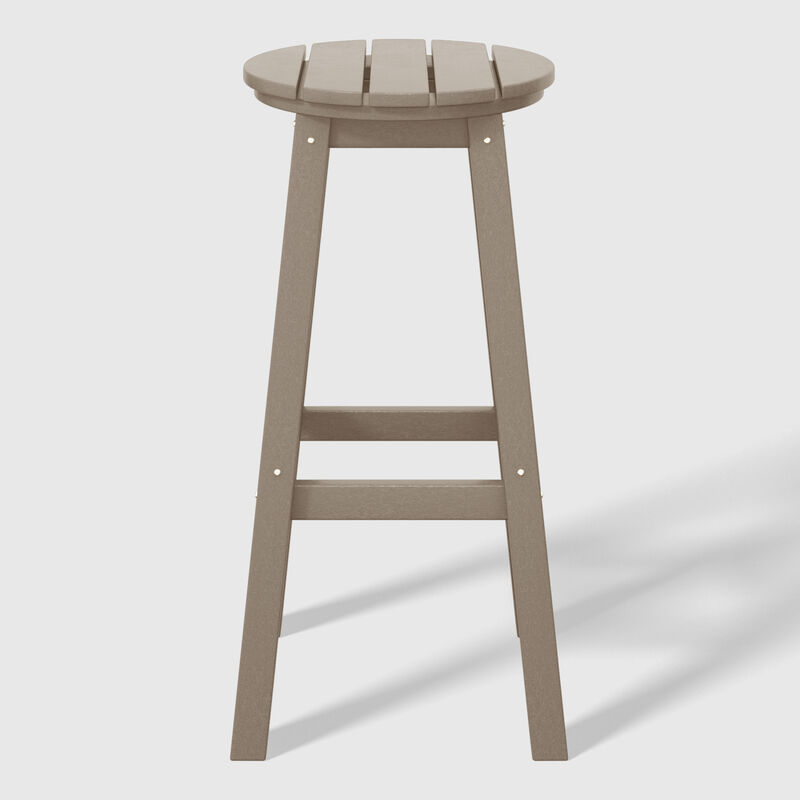 WestinTrends 29" HDPE Outdoor Patio Round Bar Stool
