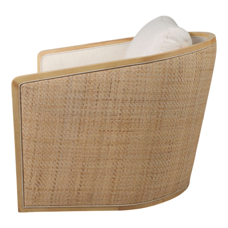 Rounded Cane Back Swivel Chair image number 4