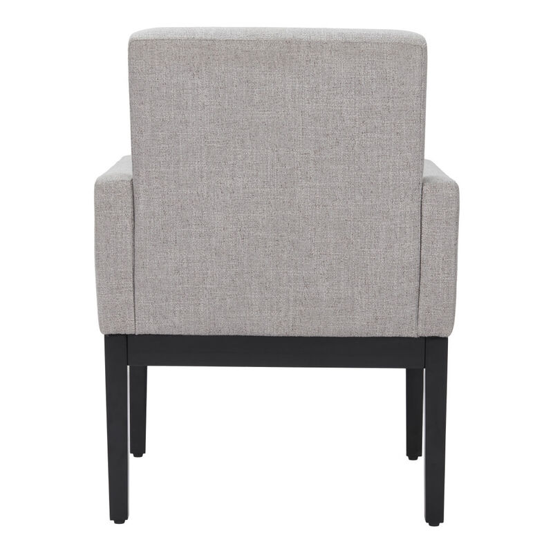 HomeRoots Gray and Black Upholstered Dining Arm Chair image number 4