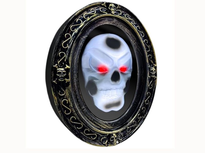 Motion-Activated Talking Haunted Mirror &ndash; LED Light Sensor Halloween Wall Decor for Bedroom image number 0