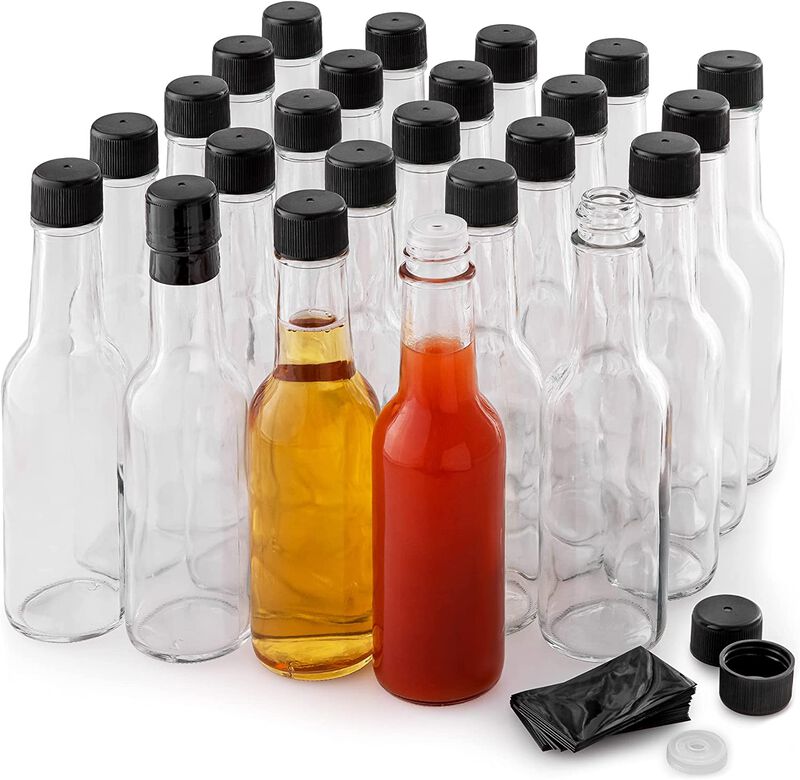 24 Piece Leak Proof Small Hot Sauce Bottle With Shrink Bands