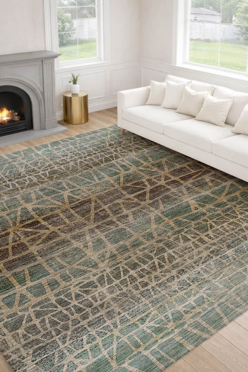 Nexus NX1 Teal 9' x 12' Rug image number 1
