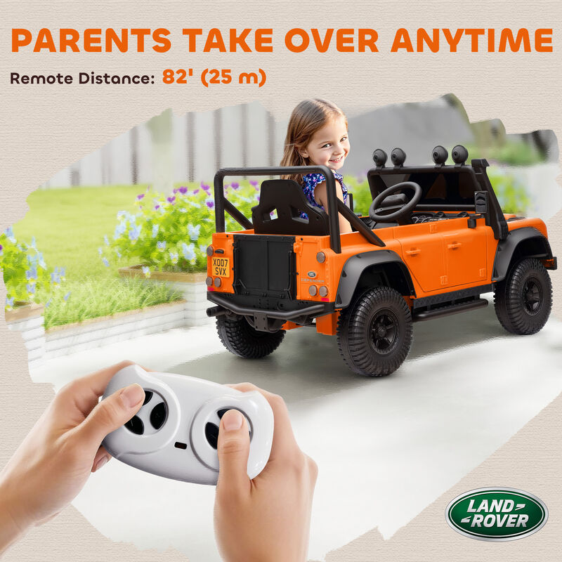 BreeBe Land Rover Licensed Electric Car for Kids with Remote Control, Dual Motors, Spring Suspension, LED Lights image number 6