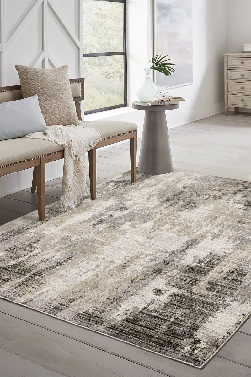 Nebulous 4151N Grey/Beige 3'3" x 5' Rug image number 1