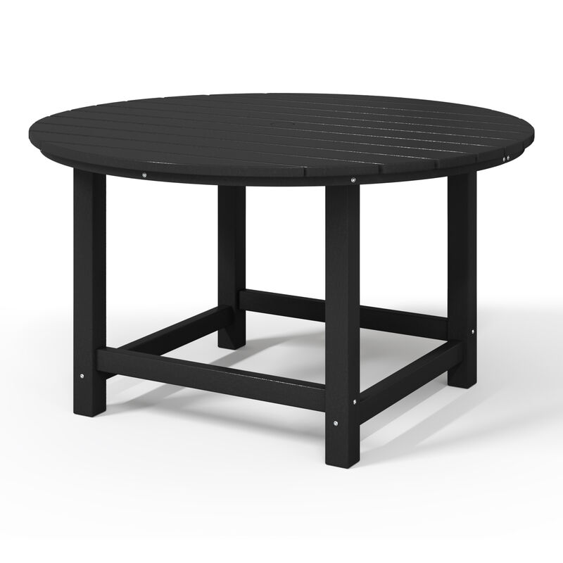 WestinTrends Kids Outdoor Patio Furniture HDPE Round Dining Table