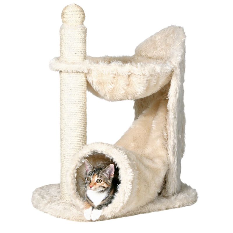TRIXIE Baza Gandia Plush 26.8" Cat Tree with Sisal Scratching Post-Hammock & Tunnel image number 2