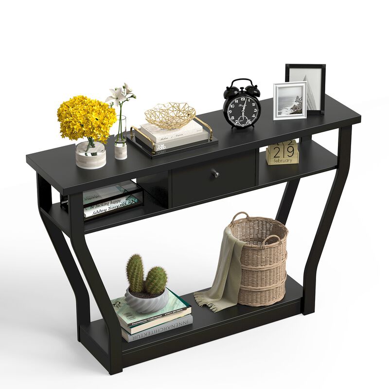 Modern Sofa Accent Table with Drawer image number 5