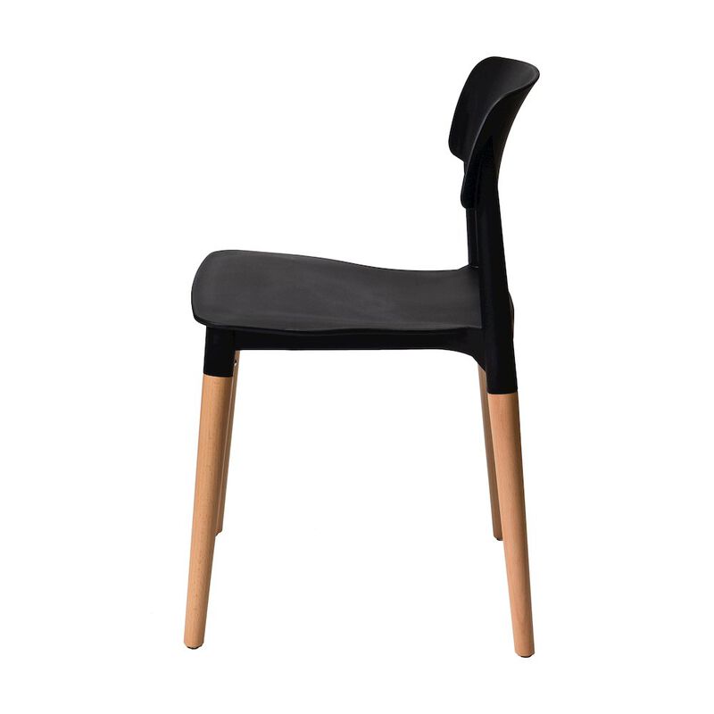 Commerical Seating Products Mid Century Modern Black Dining Chairs