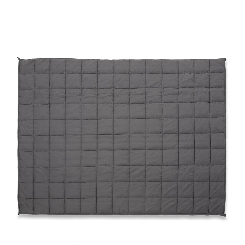 Blankie 20lbs Weighted Blanket, 60 x 80 Cotton Multilayer, Dark Gray - Benzara