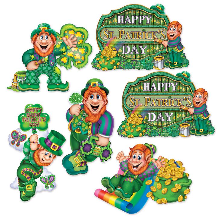 Set of 12 Green St Patrick’s Day Cutouts – 14”