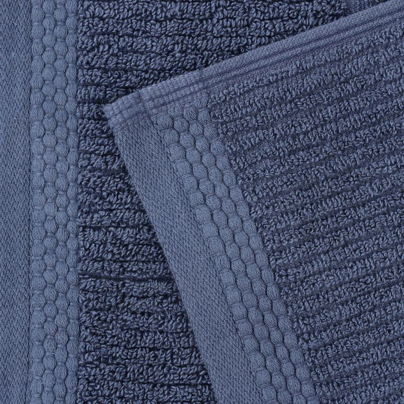 Solid Ribbed Viscose Cotton Blend Towel Set for Everyday Use image number 4