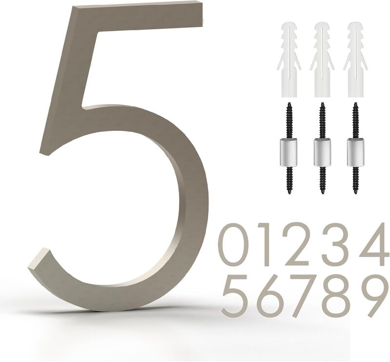 Mega Handles Outdoor House Numbers | Wall Mounted Metal Numbers for Address