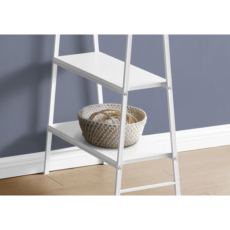 Monarch Specialties I 7521 Computer Desk, Home Office, Laptop, Storage Shelves, 48"L, Work, Metal, Laminate, White, Contemporary, Modern