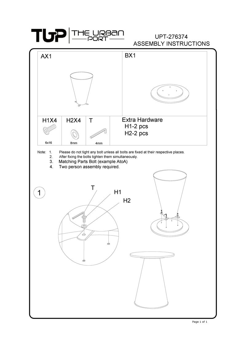 Riko Side End Table, White Natural Marble 18 Inch Round Top, Modern Black Pedestal Base