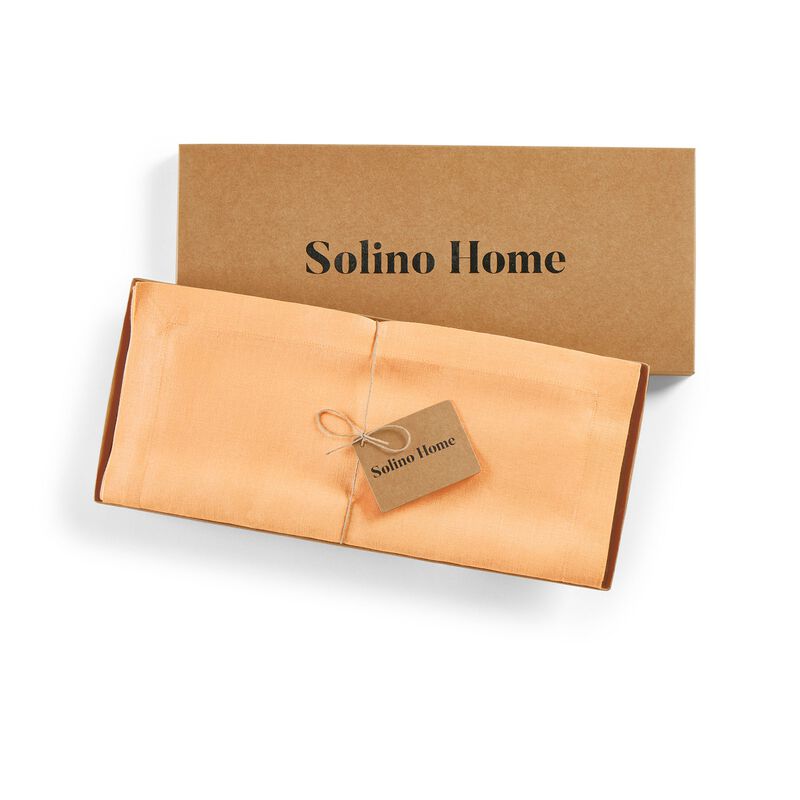 Solino Home Fete 100% Linen Table Runner &ndash; Handcrafted, Machine Washable, Perfect for Holiday and Everyday Dining