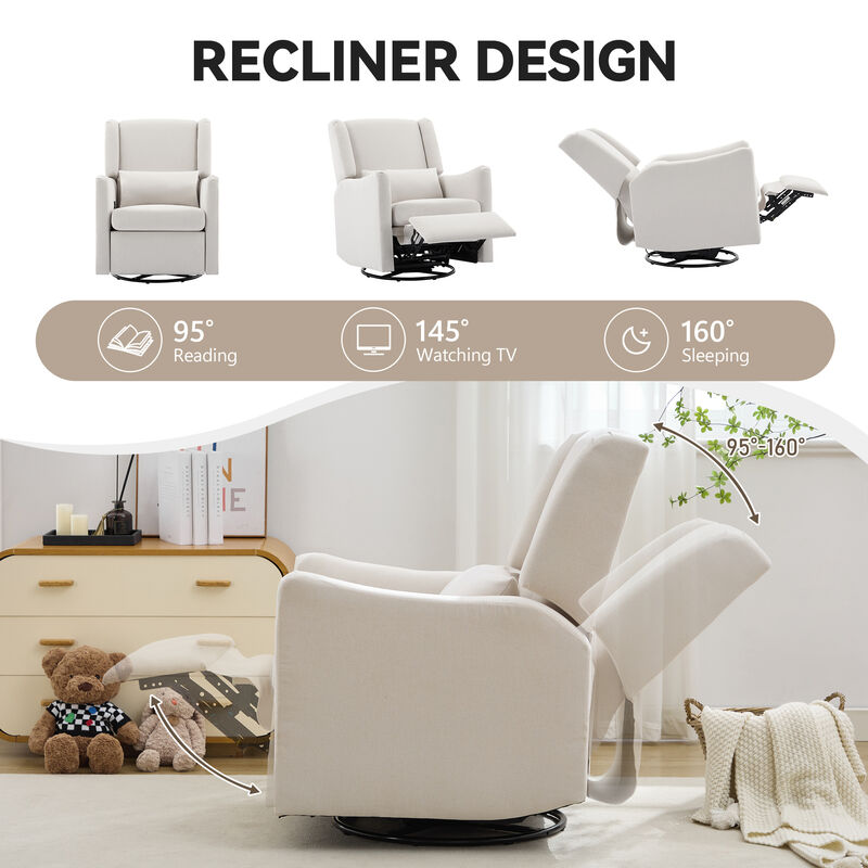 Merax Wingback Glider Rocker Recliner Chair