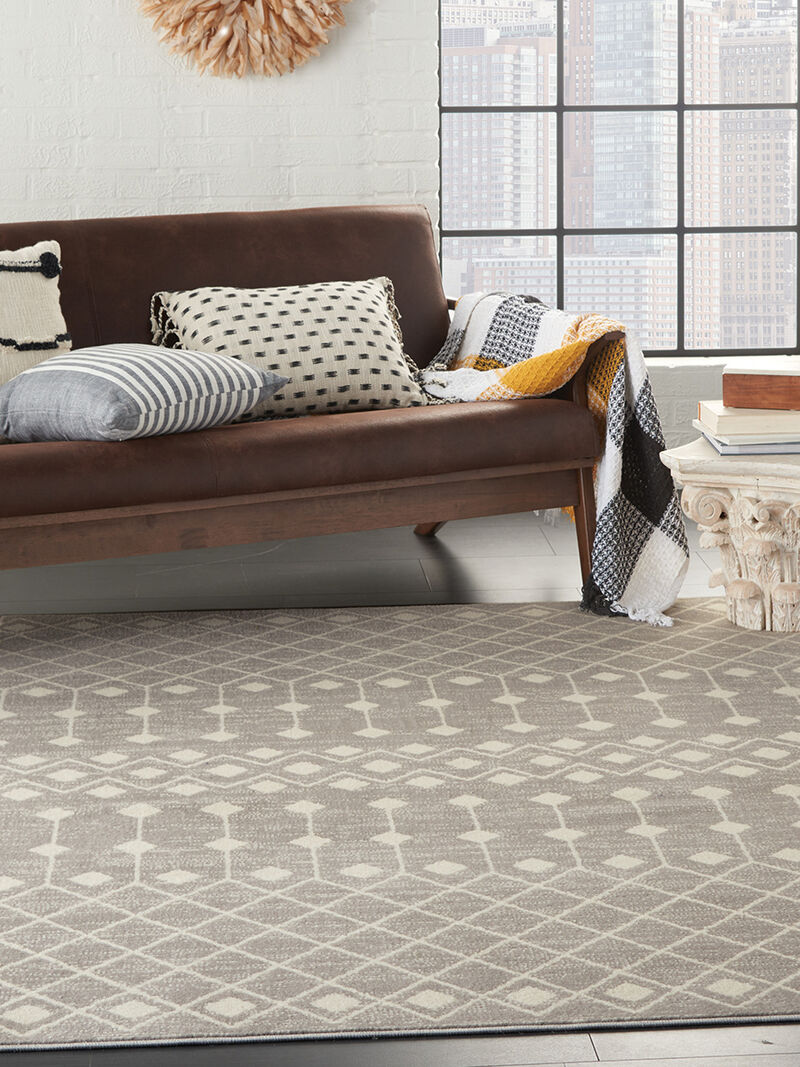 Grafix GRF37 Gray 6' x 9' Rug