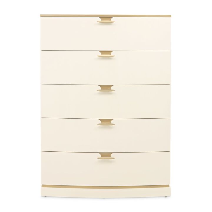 Michael Amini La Terrazza 5-Drawer Chest - Creamy Pearl