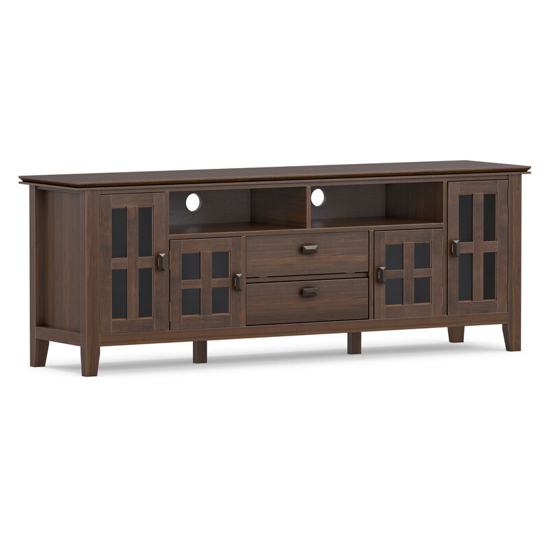 Simpli Home 72 Inch Tv Media Stand In Natural Aged Brown For Tvs Up To 80 Inches image number 0