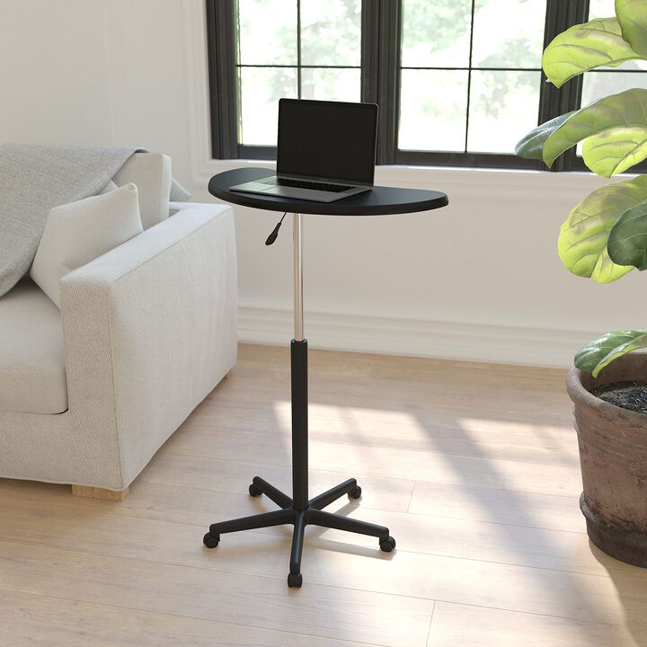 Flash Furniture Eve Black Sit to Stand Mobile Laptop Computer Desk