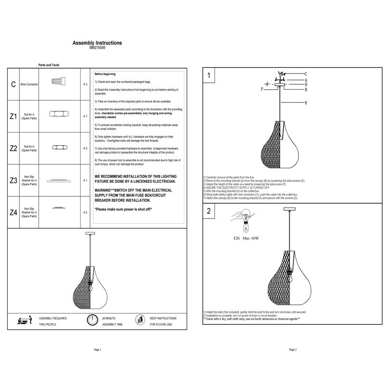 Boney 18 Inch Pendant Light, Woven Rope, Rounded Shape, Iron, White - Benzara