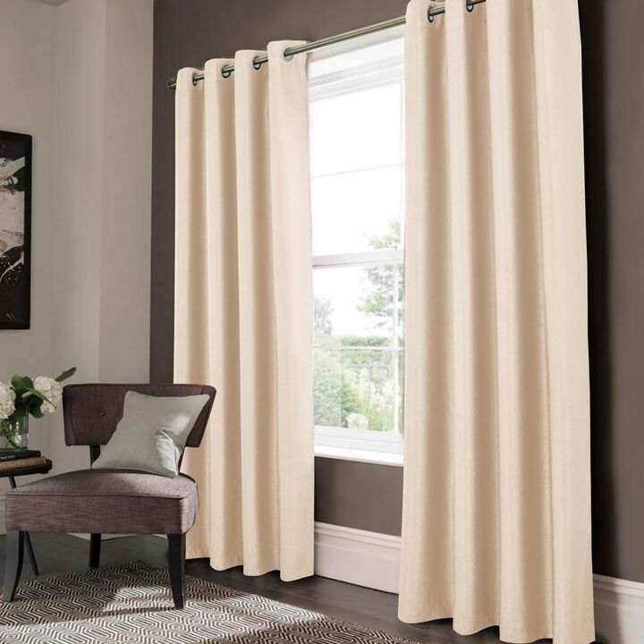 Olivia Gray Lydia Matte Embossed One Blackout Panel - 52x95", Beige