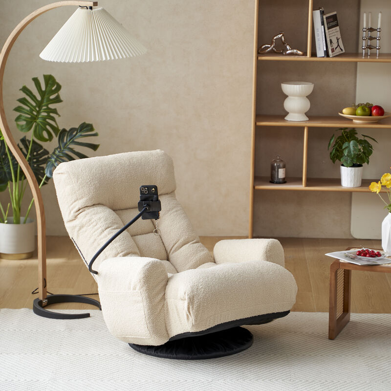 360&deg; Rotatable Adjustable Recliner Chair &ndash; Ergonomic Lounge Chair with Phone Holder image number 3