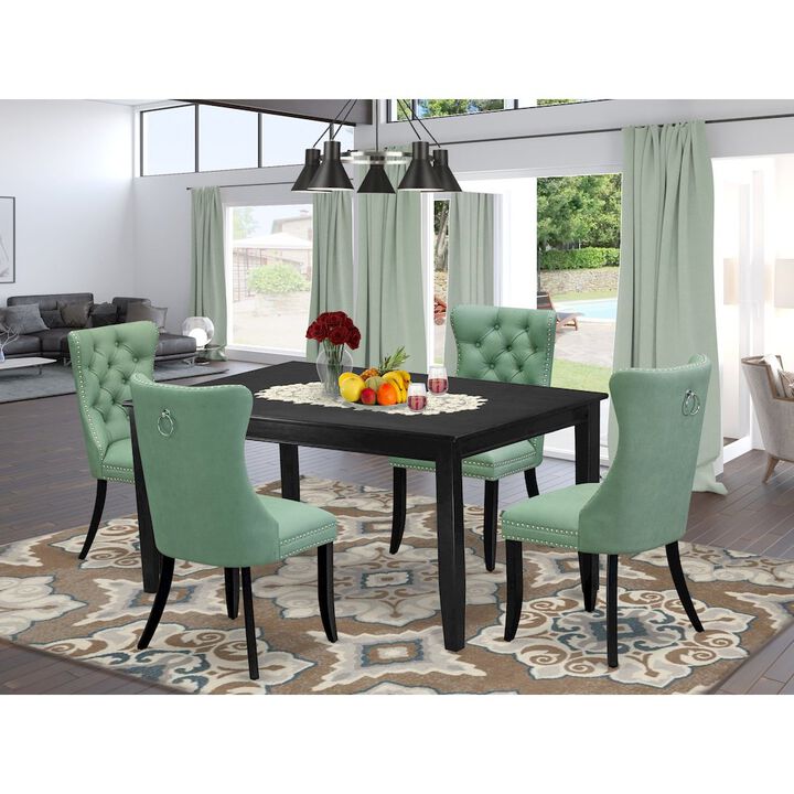 5 Piece Kitchen Table & Chairs Set Contains a Rectangle Dining Table