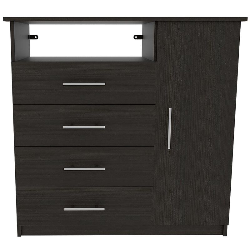 Rioja 4 Drawer Dresser Black Wengue