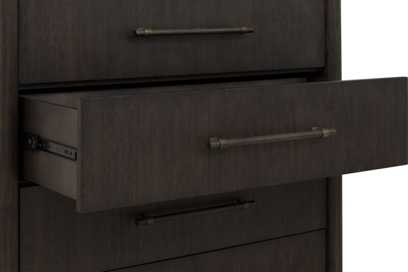 Dorsey Five Drawer Chest in Basalt Grey image number 2