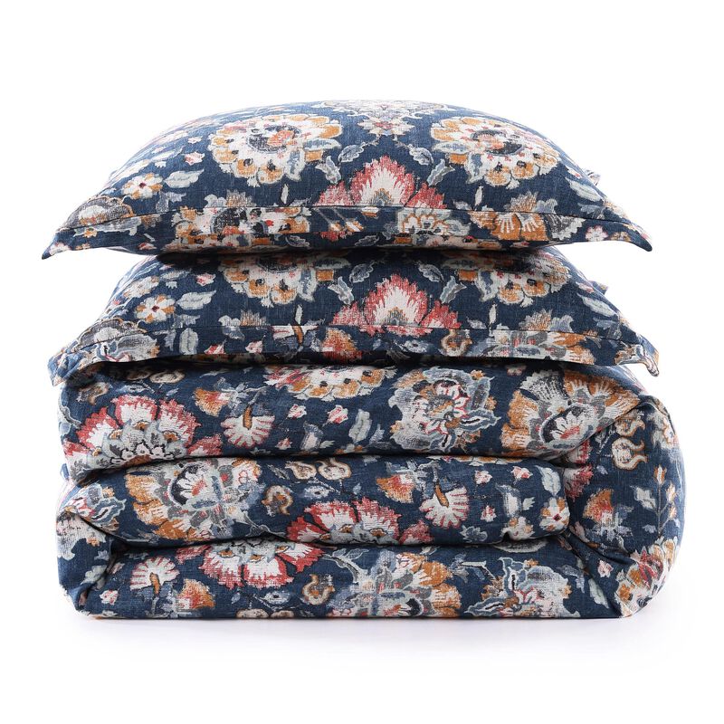 Derby Washed Linen Queen Duvet Cover Set image number 0
