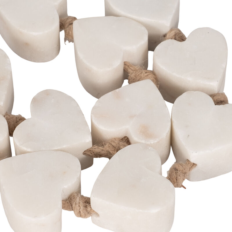 38" Marble Hearts Garland, White image number 4
