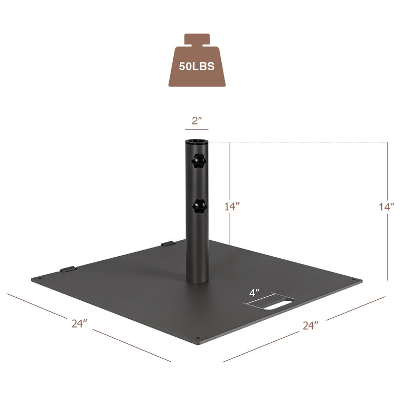 24-Inch Patio Umbrella Stand, Square Base image number 2