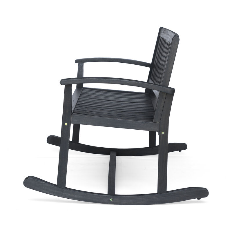 Merax Modern Nursery Rocking Loveseat Wooden Chair.