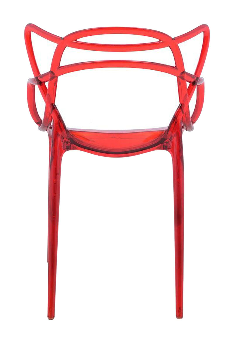 LeisureMod Milan Modern Wire Design Chair, Set of 4 image number 4