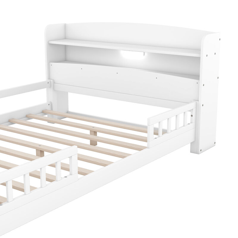 Merax Platform Bed with Built-in LED Light