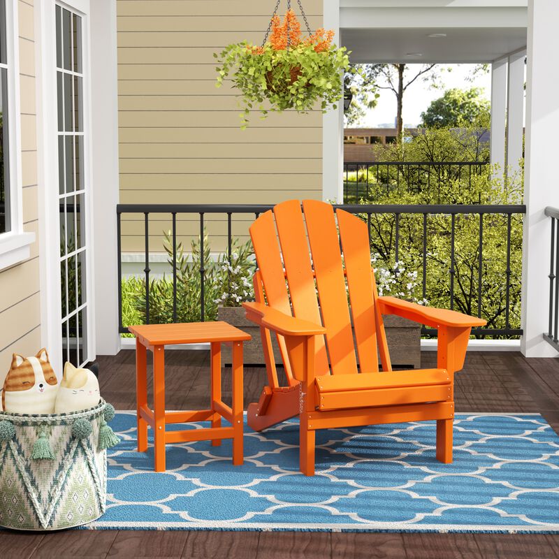 WestinTrends Outdoor Patio Adirondack Chair with Side Table image number 2