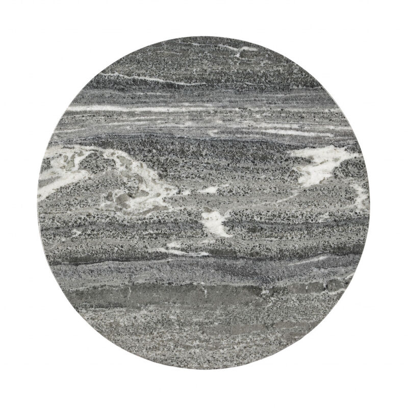 Contemporary Round Accent Table with Marble Surface for Home Decor