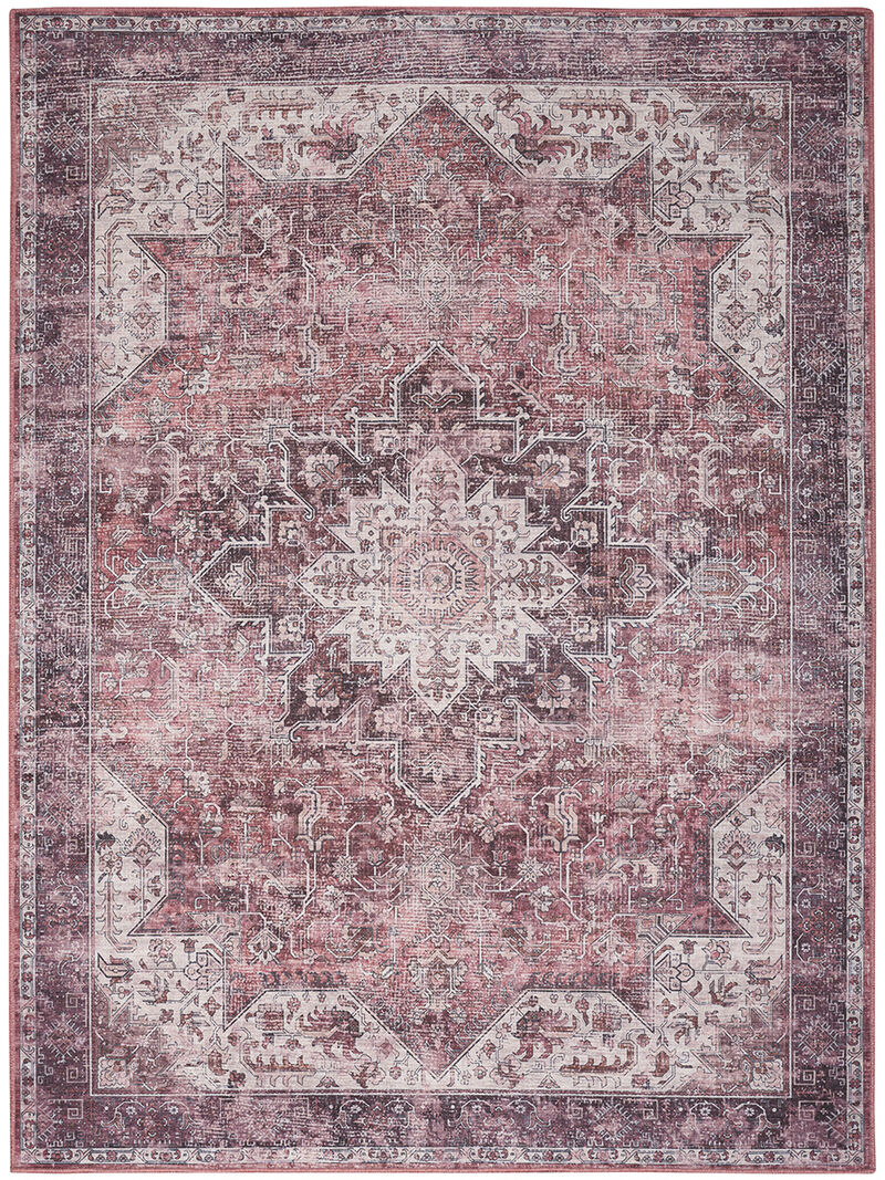 Nourison Washables NWB15 Red 5'2" x 7' Rug image number 0
